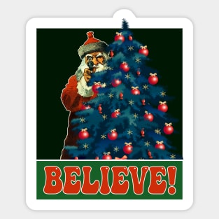 Santa Funny Jokes Christmas Believe Xmas Sticker